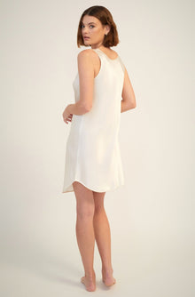 Silk Embroidered Chemise | Creme