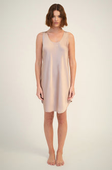 Silk Embroidered Chemise | Pearl