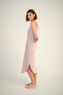 Silk Embroidered Slip | Pearl