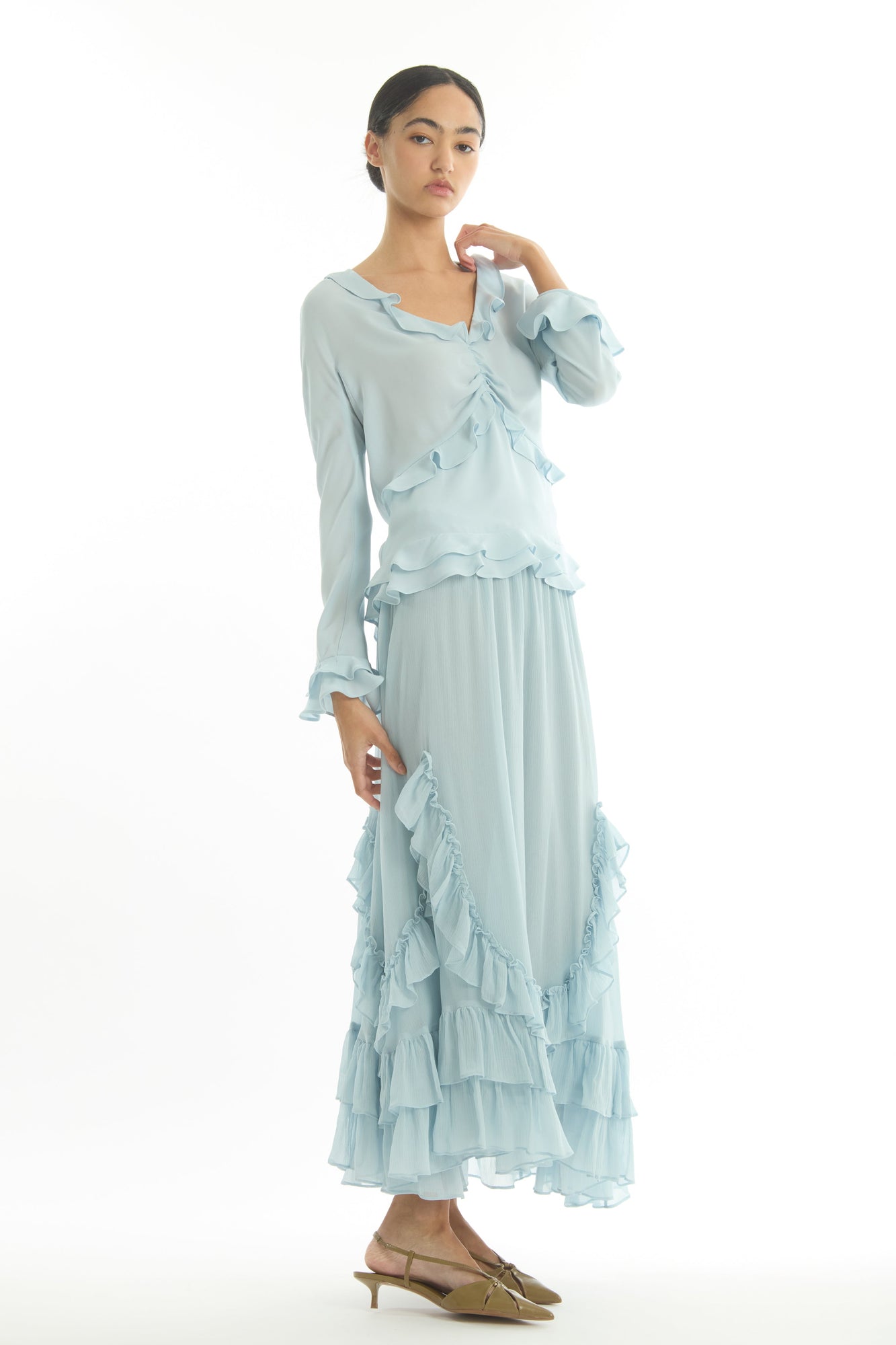 Sander Blouse | Powder Blue