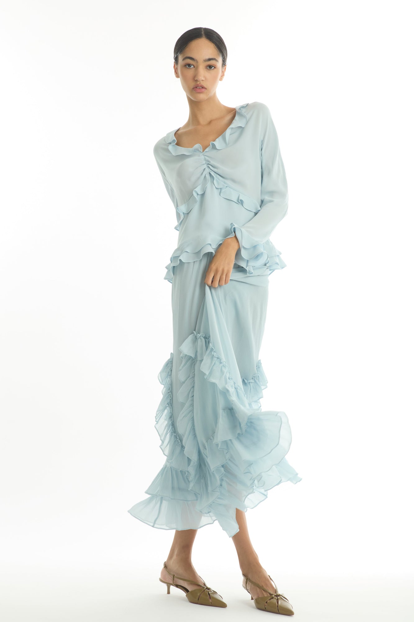 Sander Blouse | Powder Blue