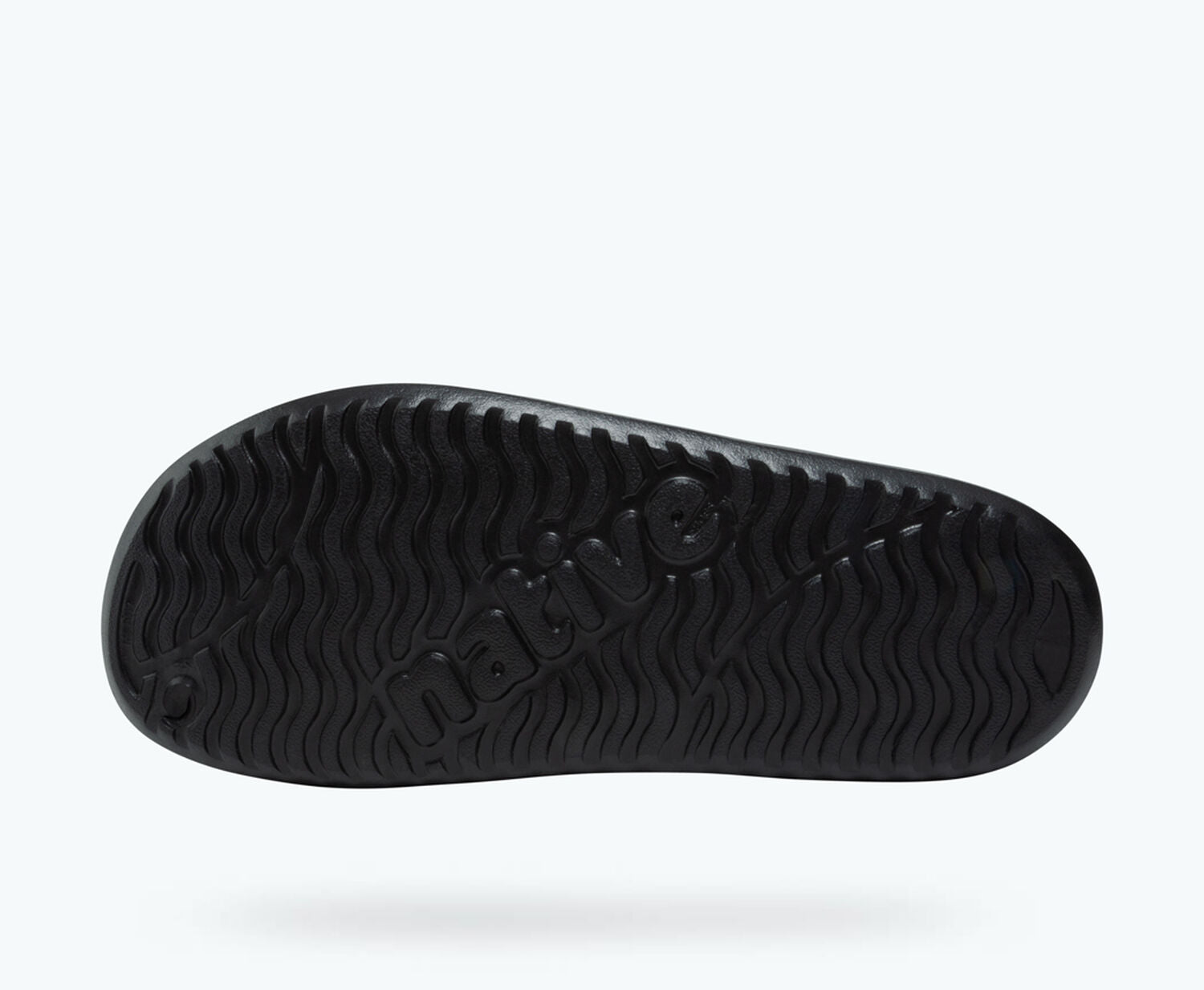 Bottom view of a Native Shoes Spencer Lx | Jiffy Black/ Jiffy Black Footwear