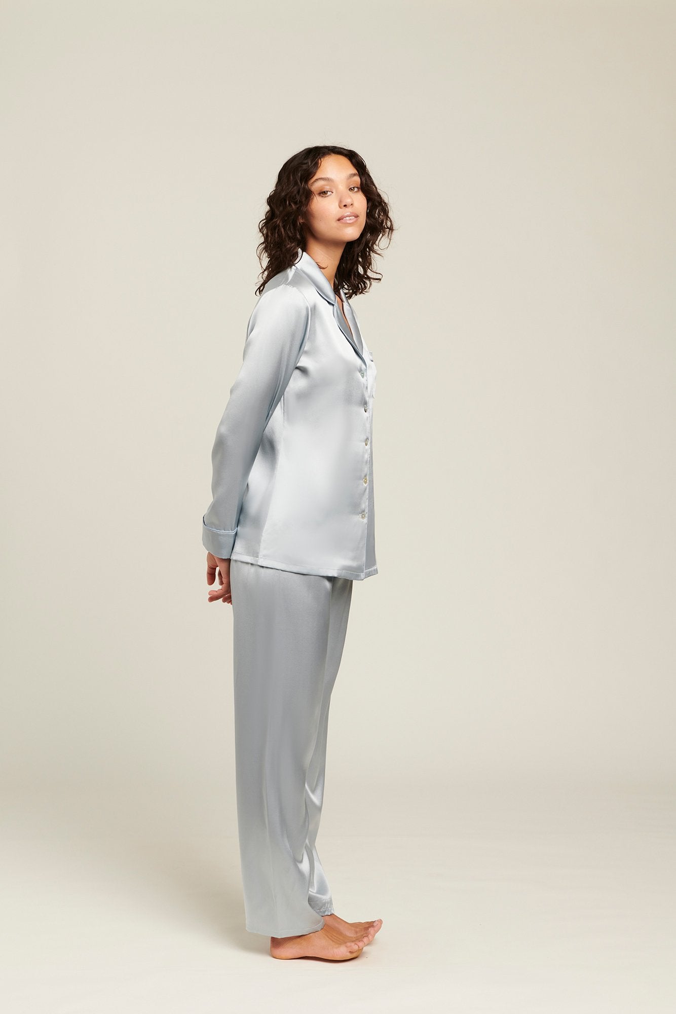 Silk Pajama | Pearl Blue