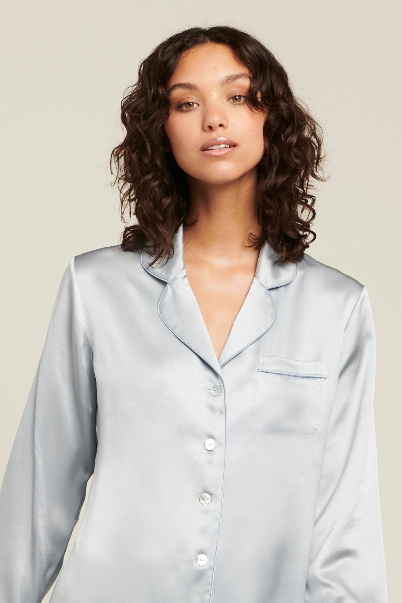 Silk Pajama | Pearl Blue