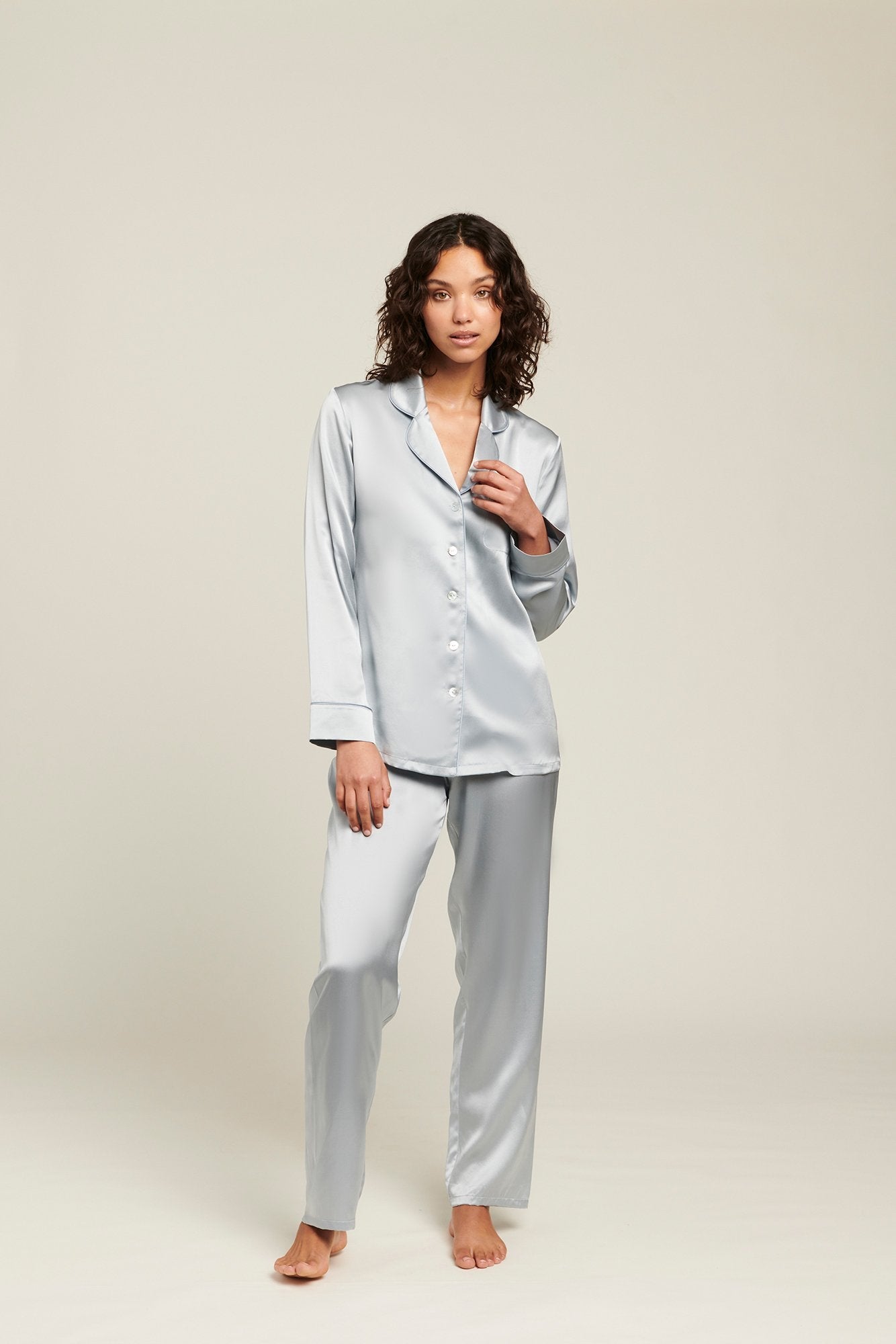 Silk Pajama | Pearl Blue