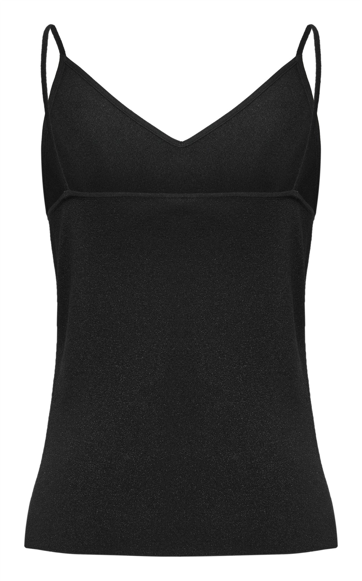 Mulberry Silk Knit Tank Top | Black