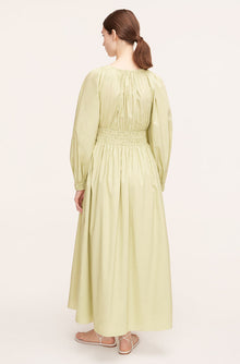 Poplin Smocked Waist Dress | Matcha