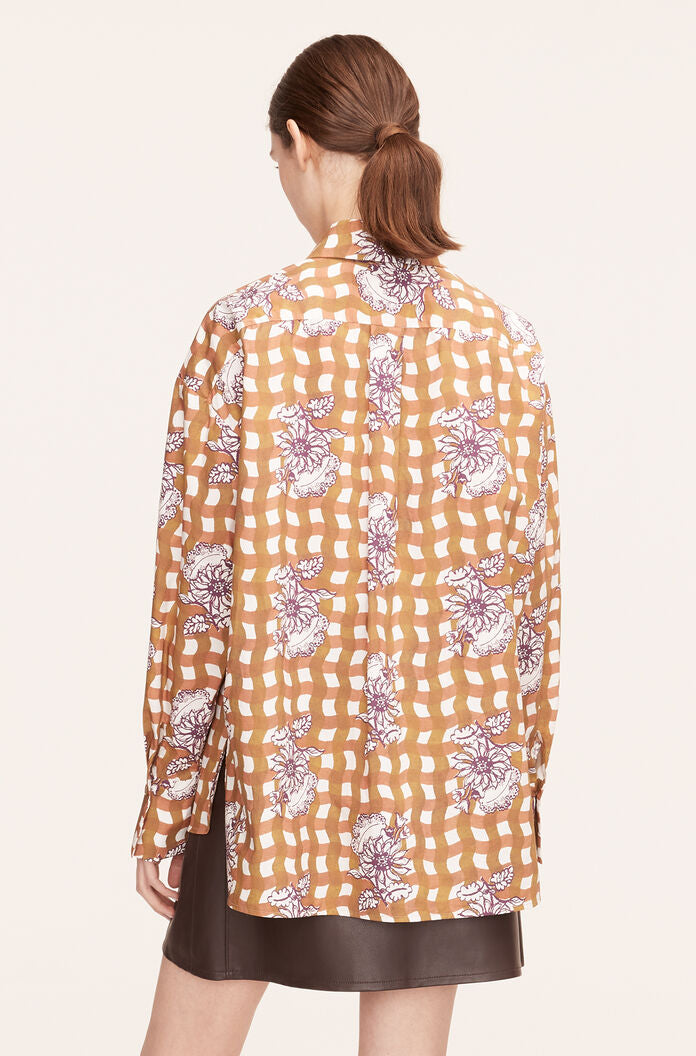 Gingham Daisy Button Down | Gingham Daisey Toffee Combo