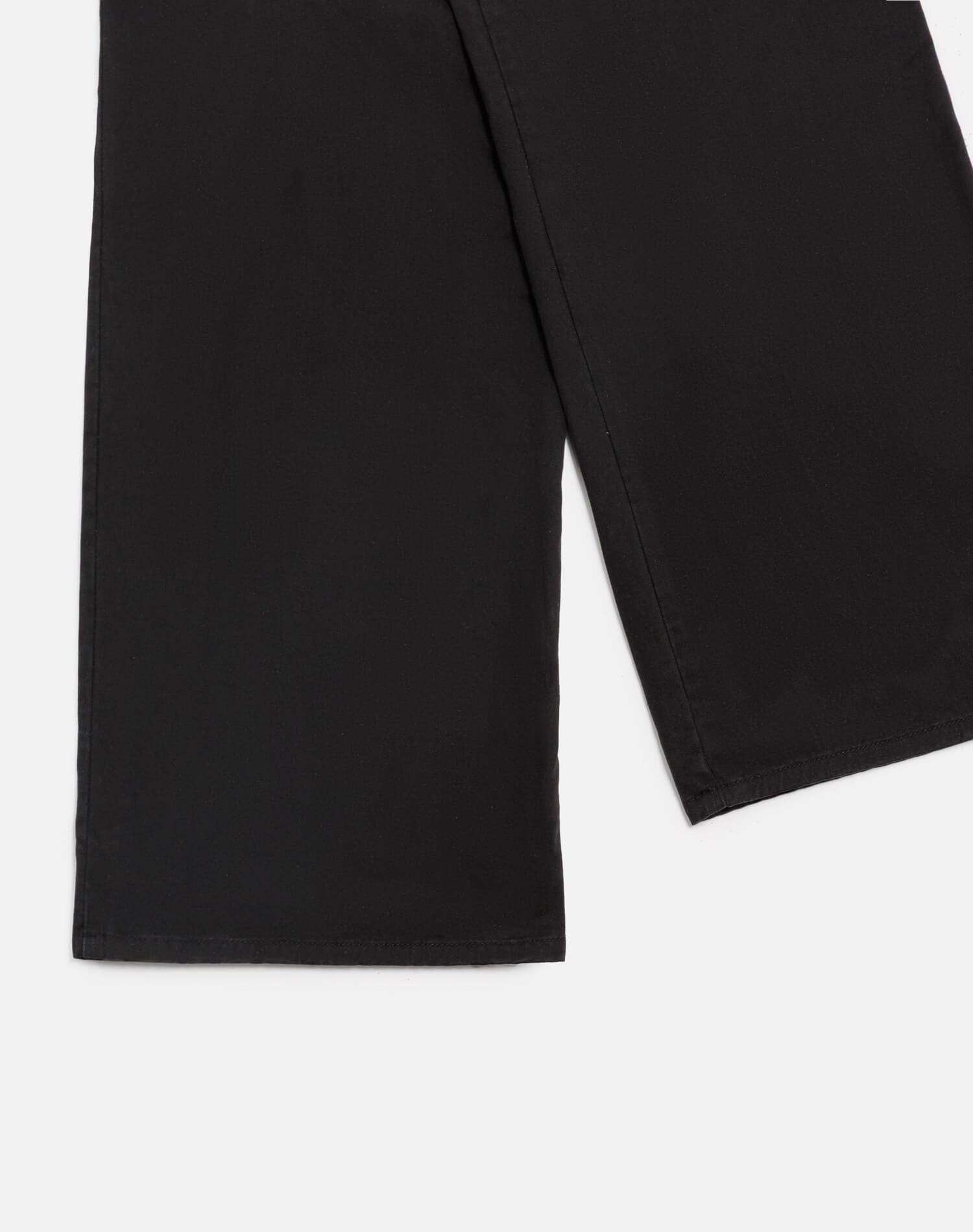 Womens | Mid Rise Wide Leg Trouser | Washed Black