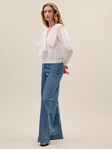 Marietta Cape Blouse | Milk