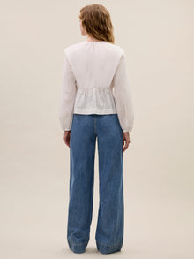 Marietta Cape Blouse | Milk