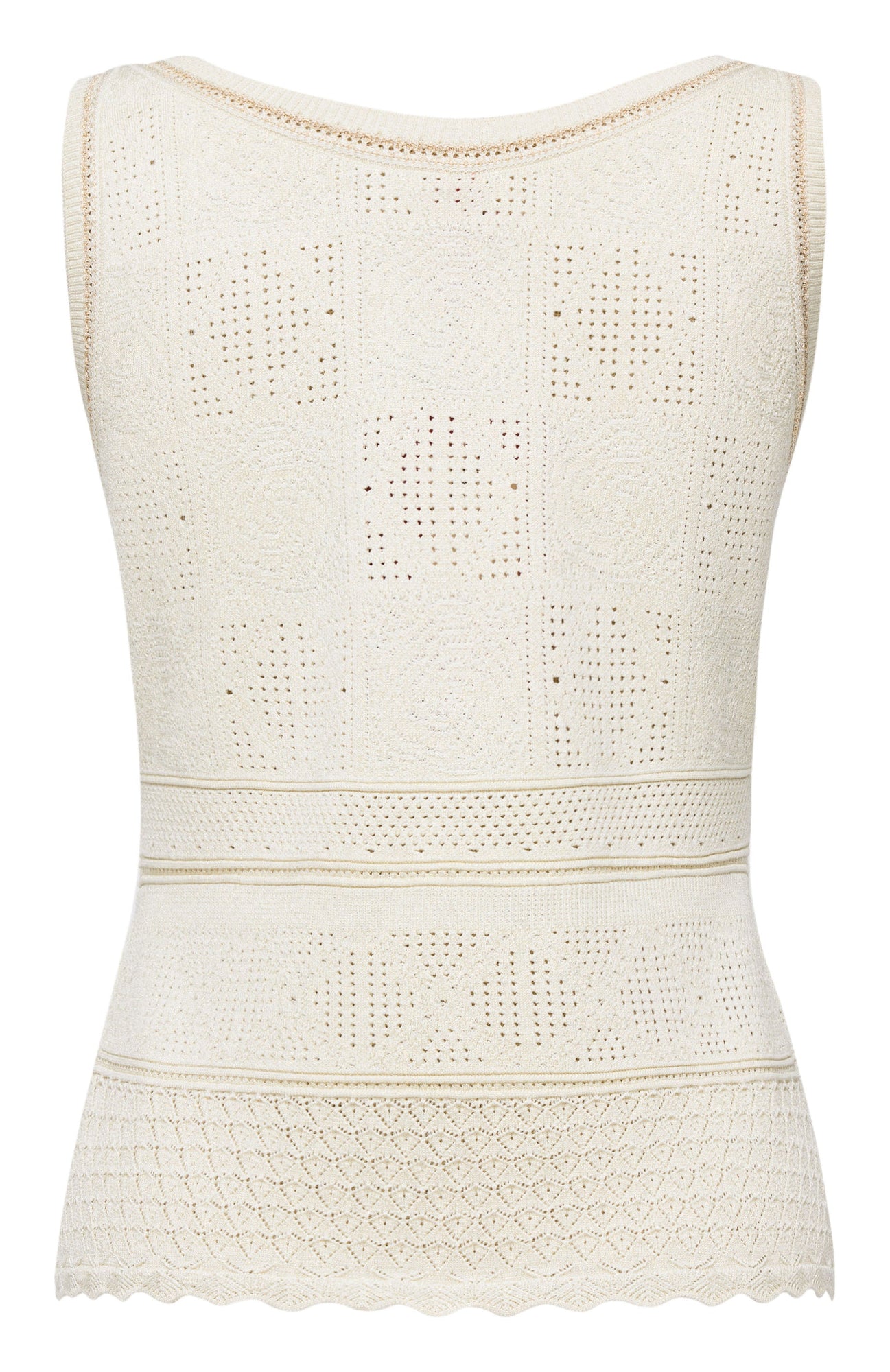 Mulberry Silk Openwork Vest Camisole | Beige