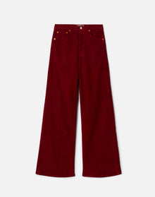 Womens | High Rise Wide Leg | Beet Cord
