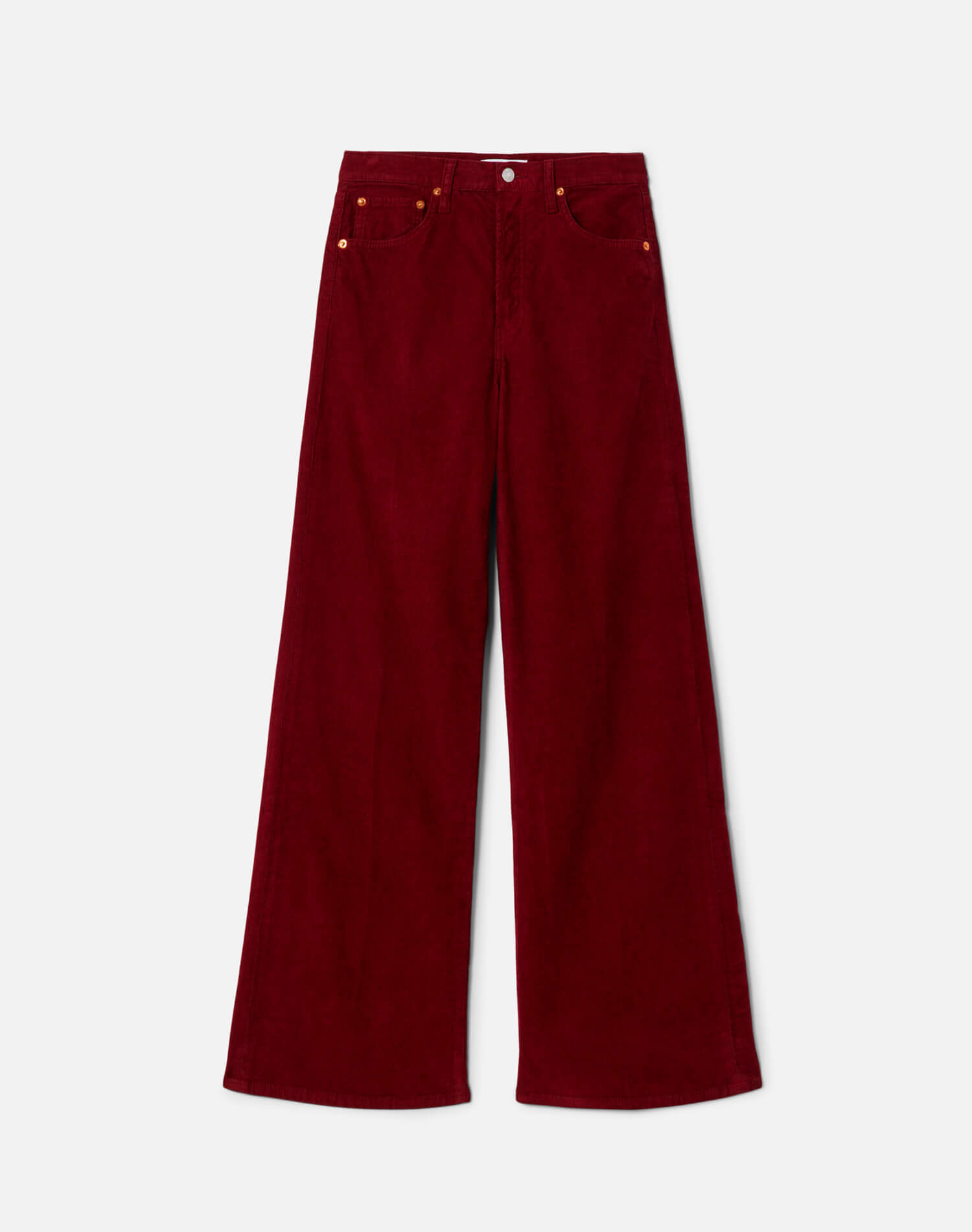 Womens | High Rise Wide Leg | Beet Cord