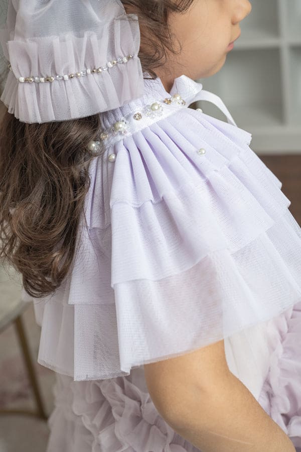 Baby Girls | Ariel Victorian Tulle Cape | Lavender