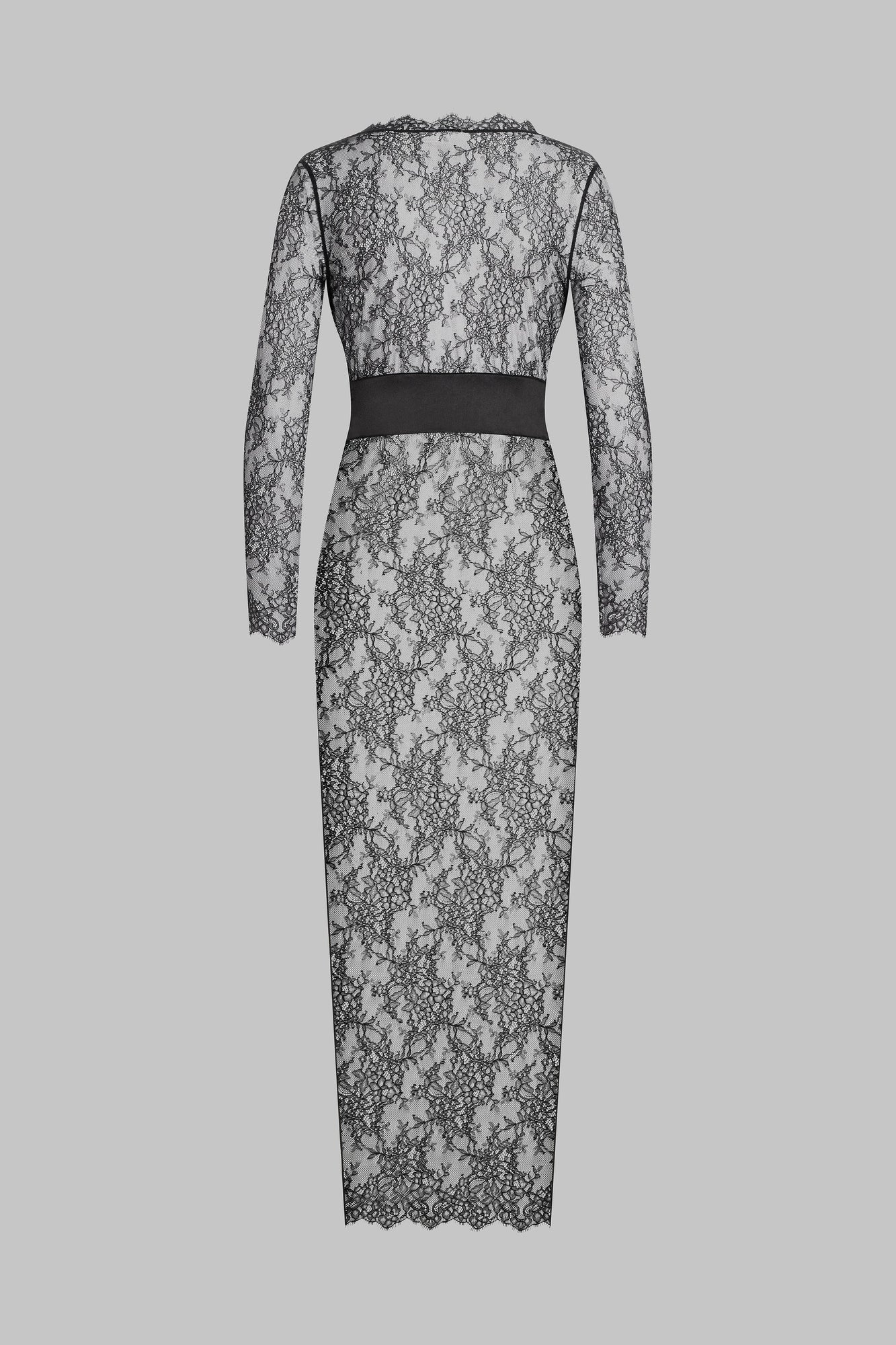 Wrap Over Long Dress - Rendez-Vous Private | Black