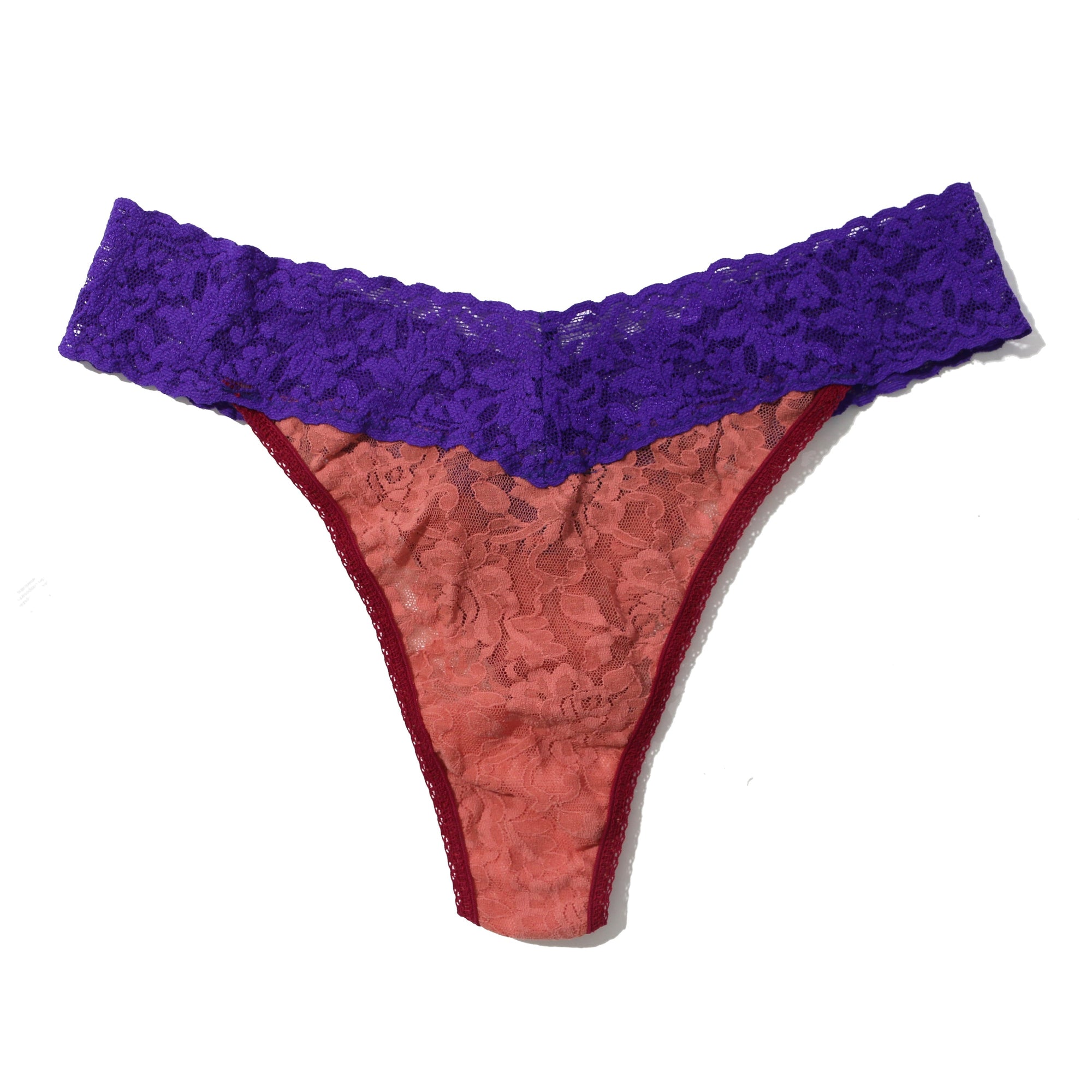 Signature Lace Original Rise Thong | Himalayan/Electric Purple/Dark Pomegranate