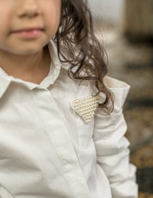 Baby Girls | Iris Blouse and Tweed Shorts Set | White