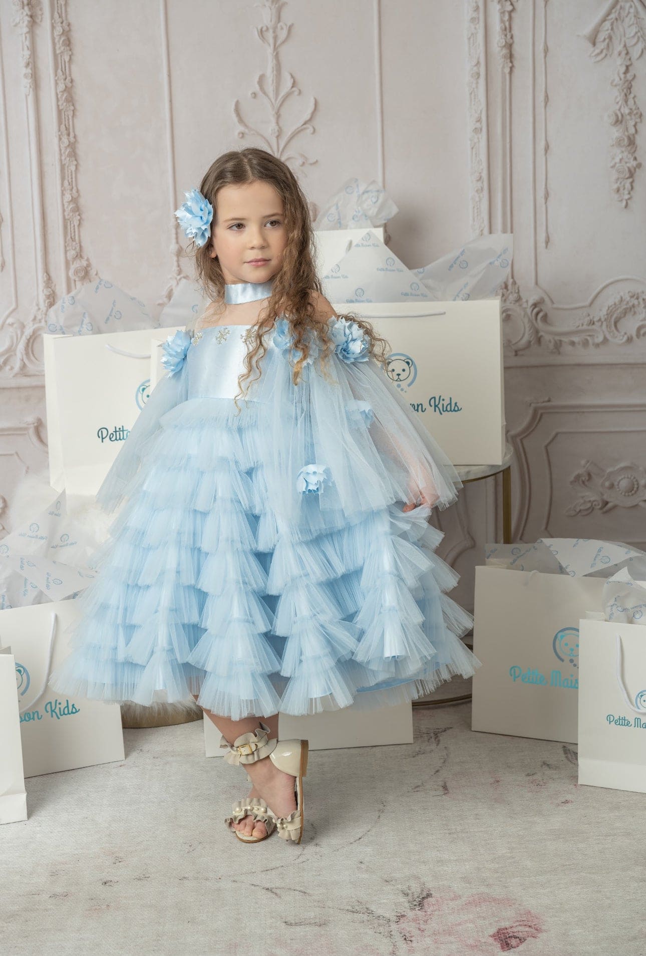 Baby Girls | Alaska Tulle Dress | Baby Blue