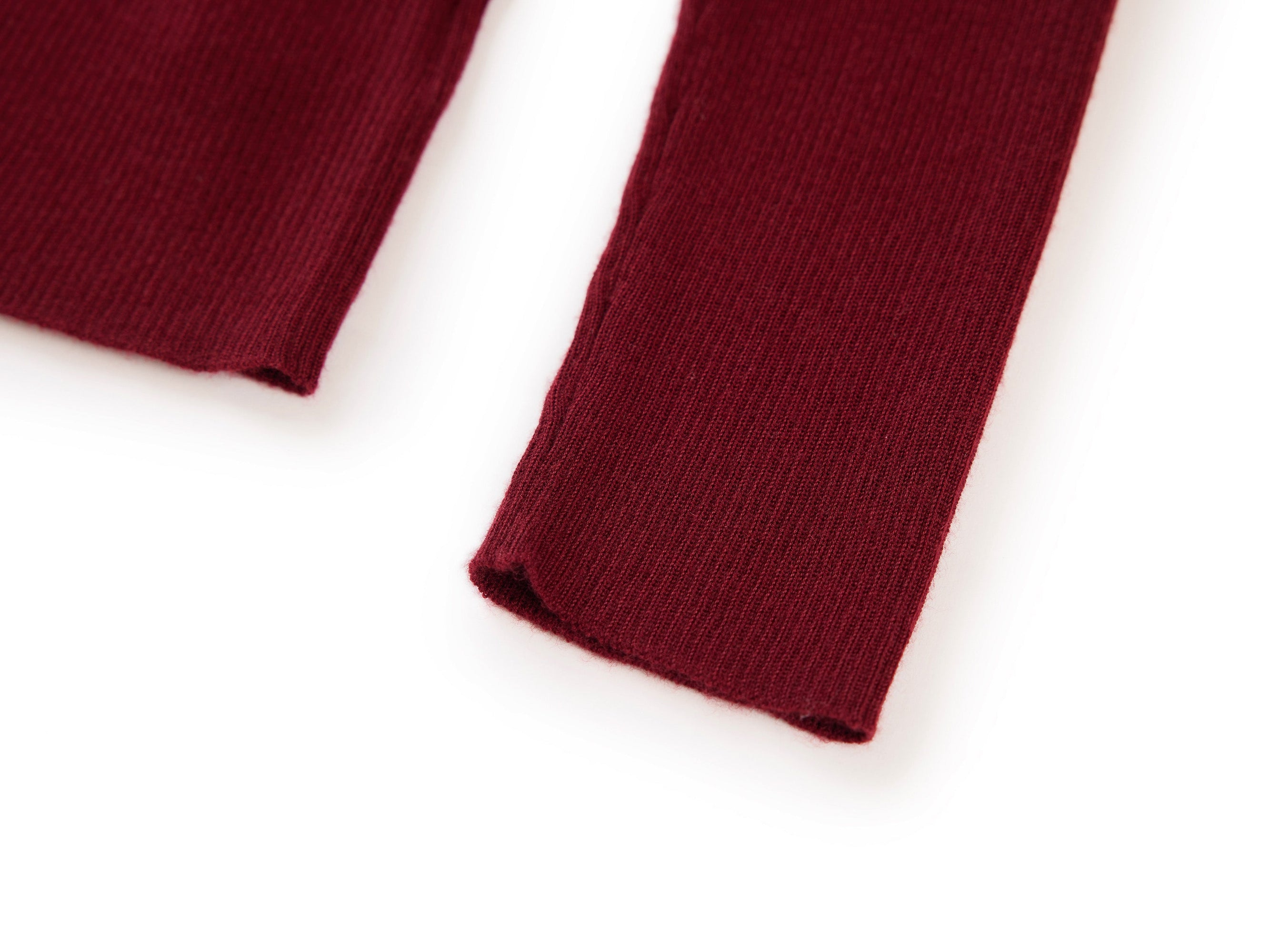 Turtleneck Knit Top | Wine Red