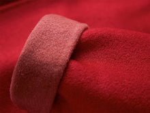 Stand Collar Frog Button Short Coat | Red