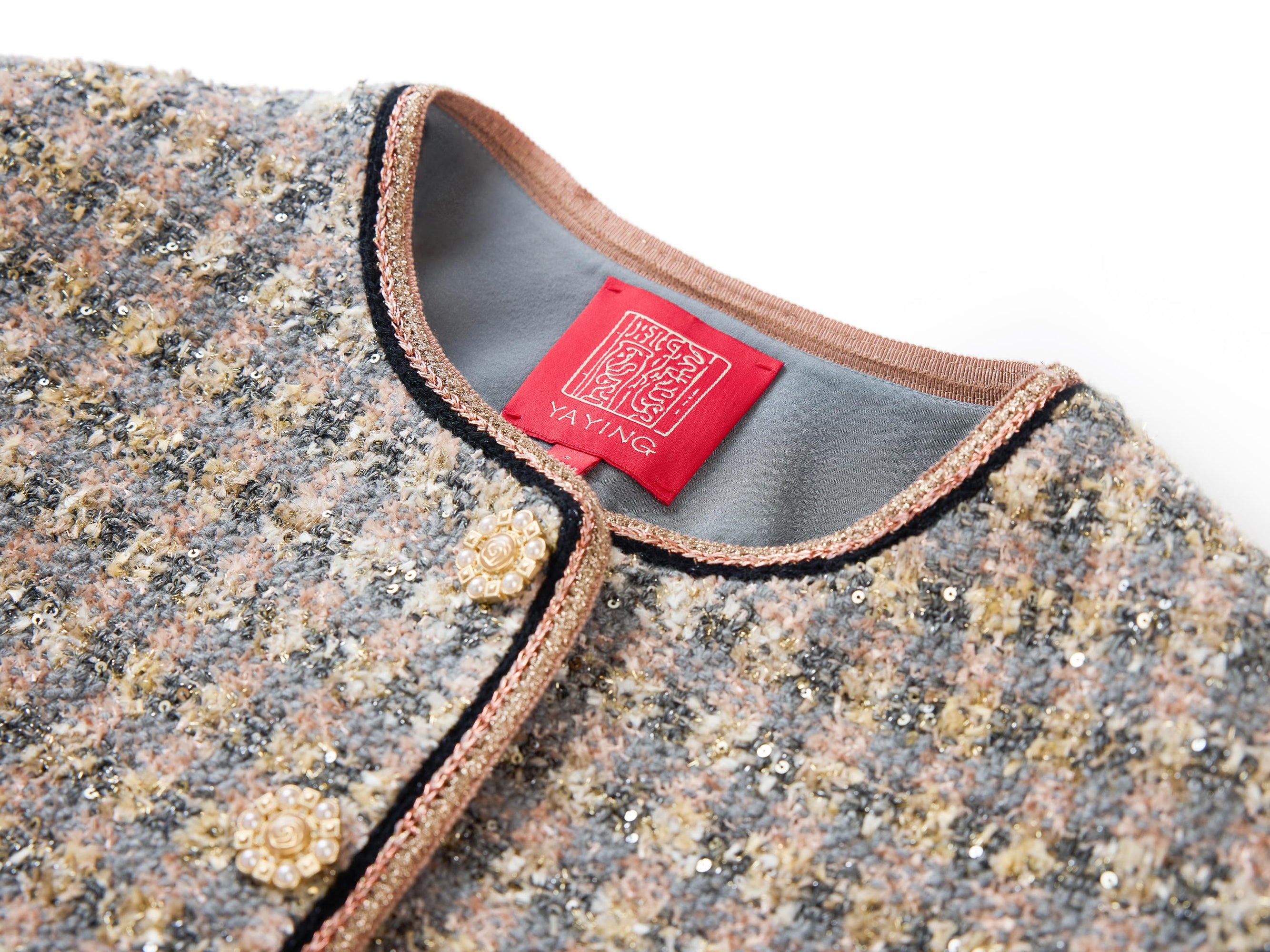 Tweed Knit Cardigan | Grey
