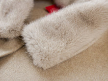 Cape-Style Fur-Collar Cashmere Coat | Camel