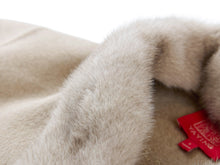 Cape-Style Fur-Collar Cashmere Coat | Camel