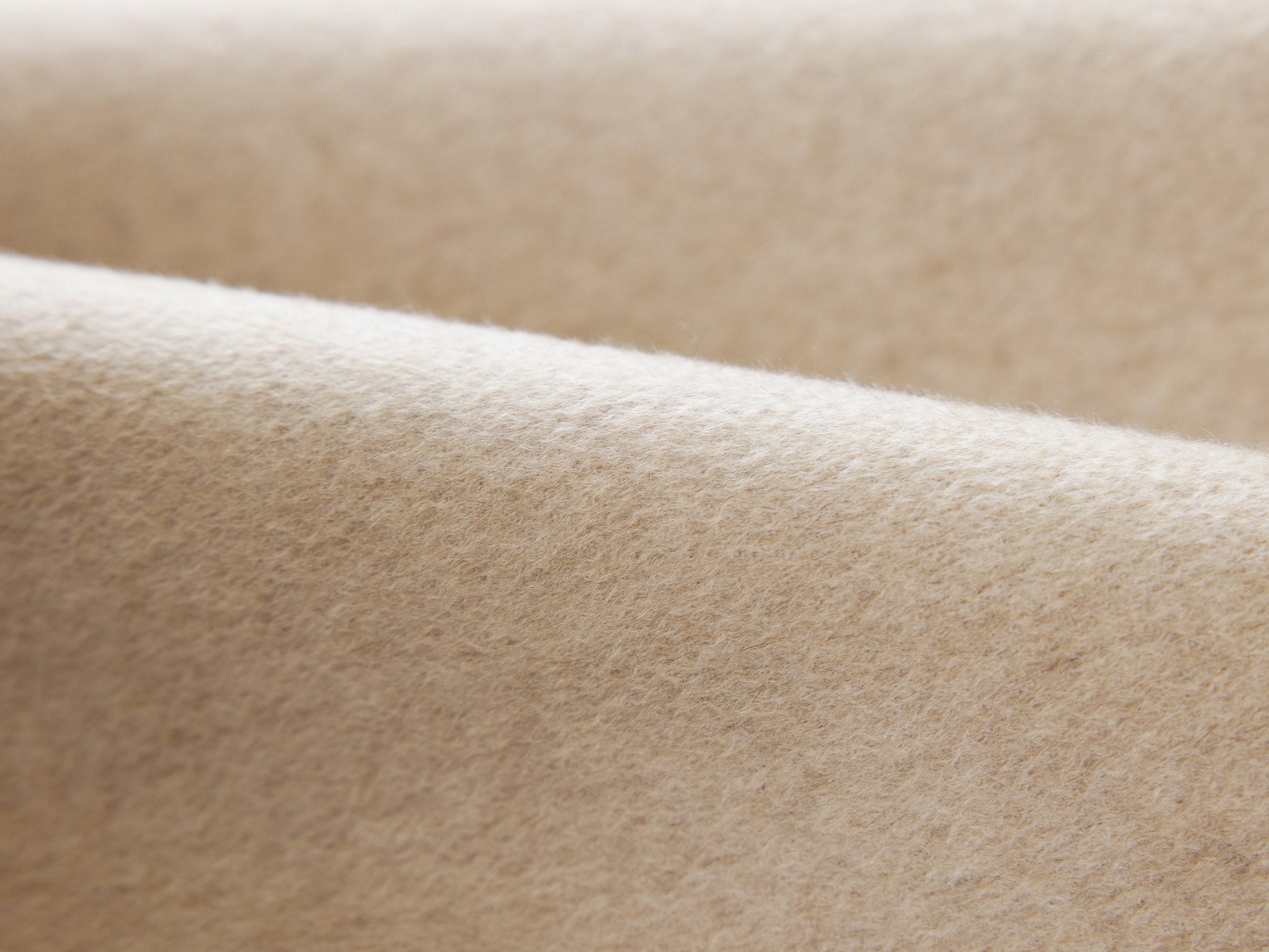 Cape-Style Fur-Collar Cashmere Coat | Camel