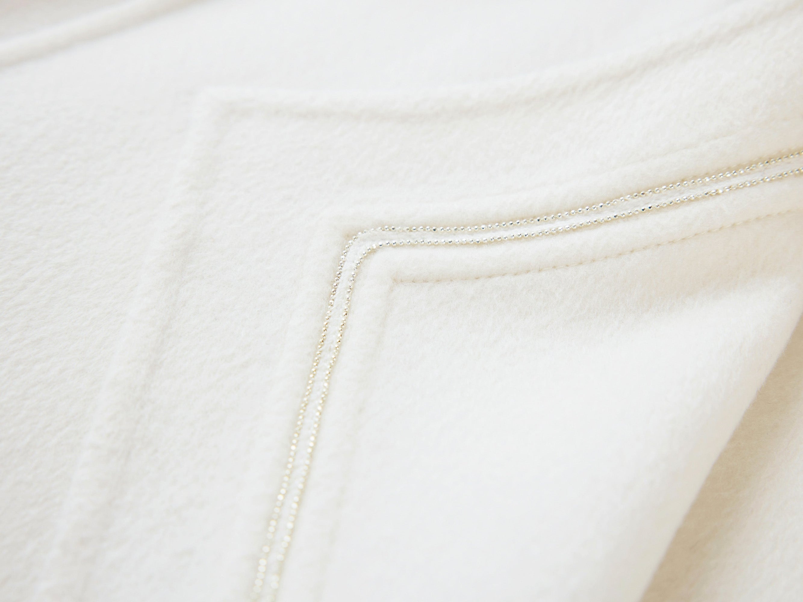 Thin-Strap Cashmere Coat | White