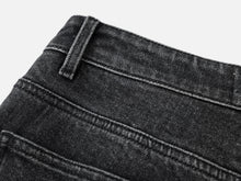 Dark-Wash Straight Leg Pants | Black