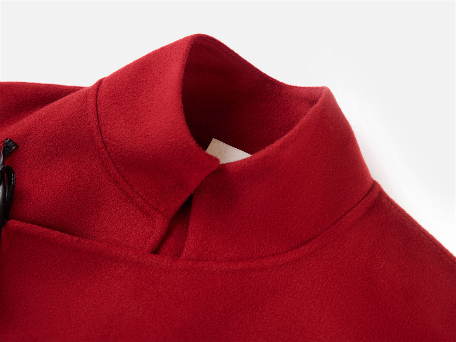 Cashmere-Wool Double-Faced Coat | Red