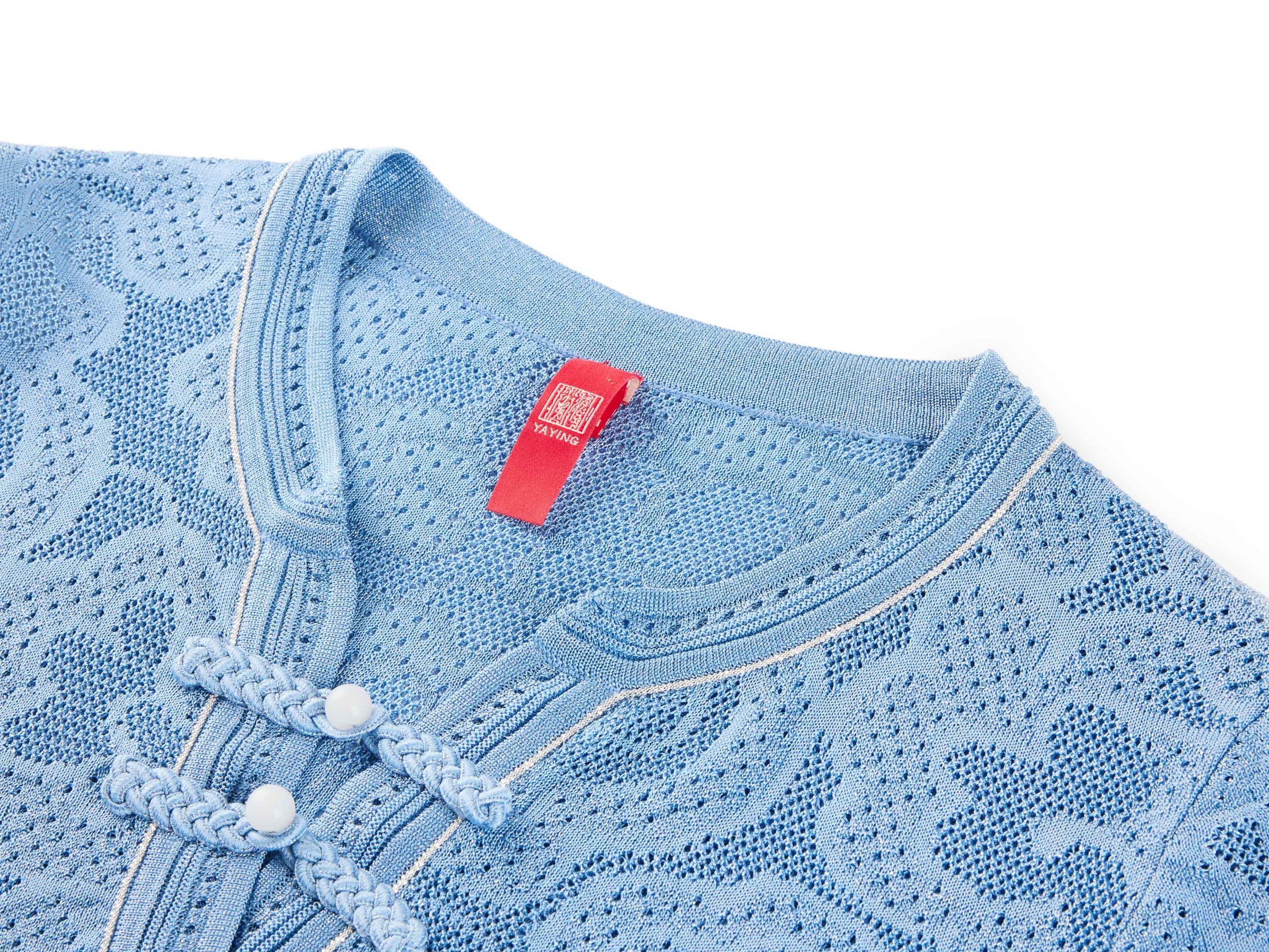 Lace Knit Top | Blue