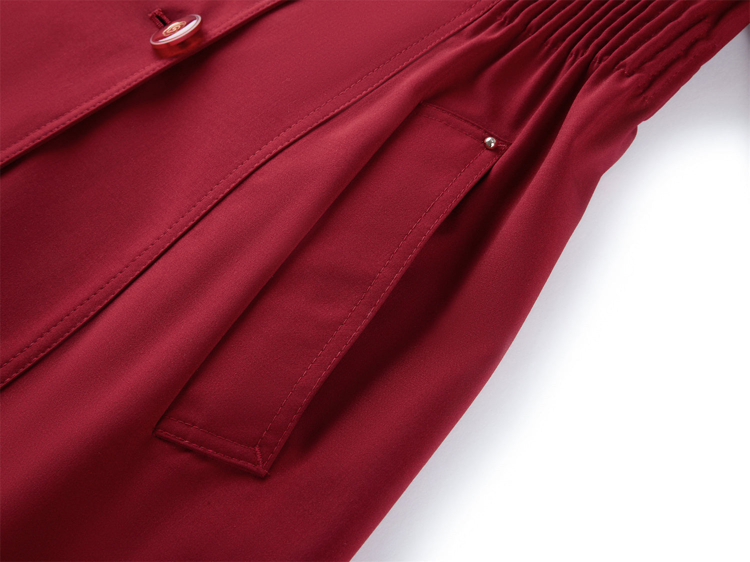 Wool Trench Coat | Red