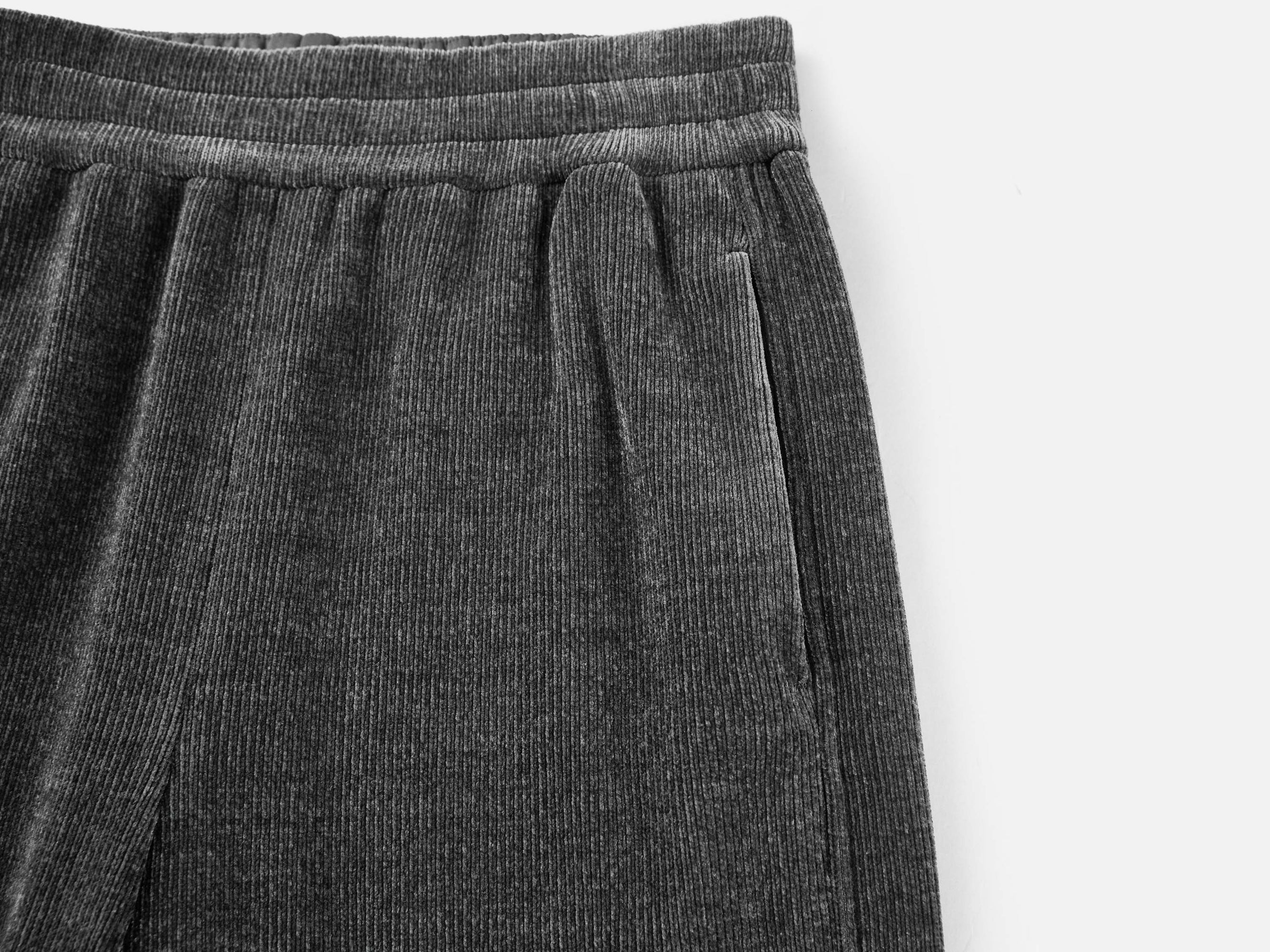 Textured Fabric Pant | Grey