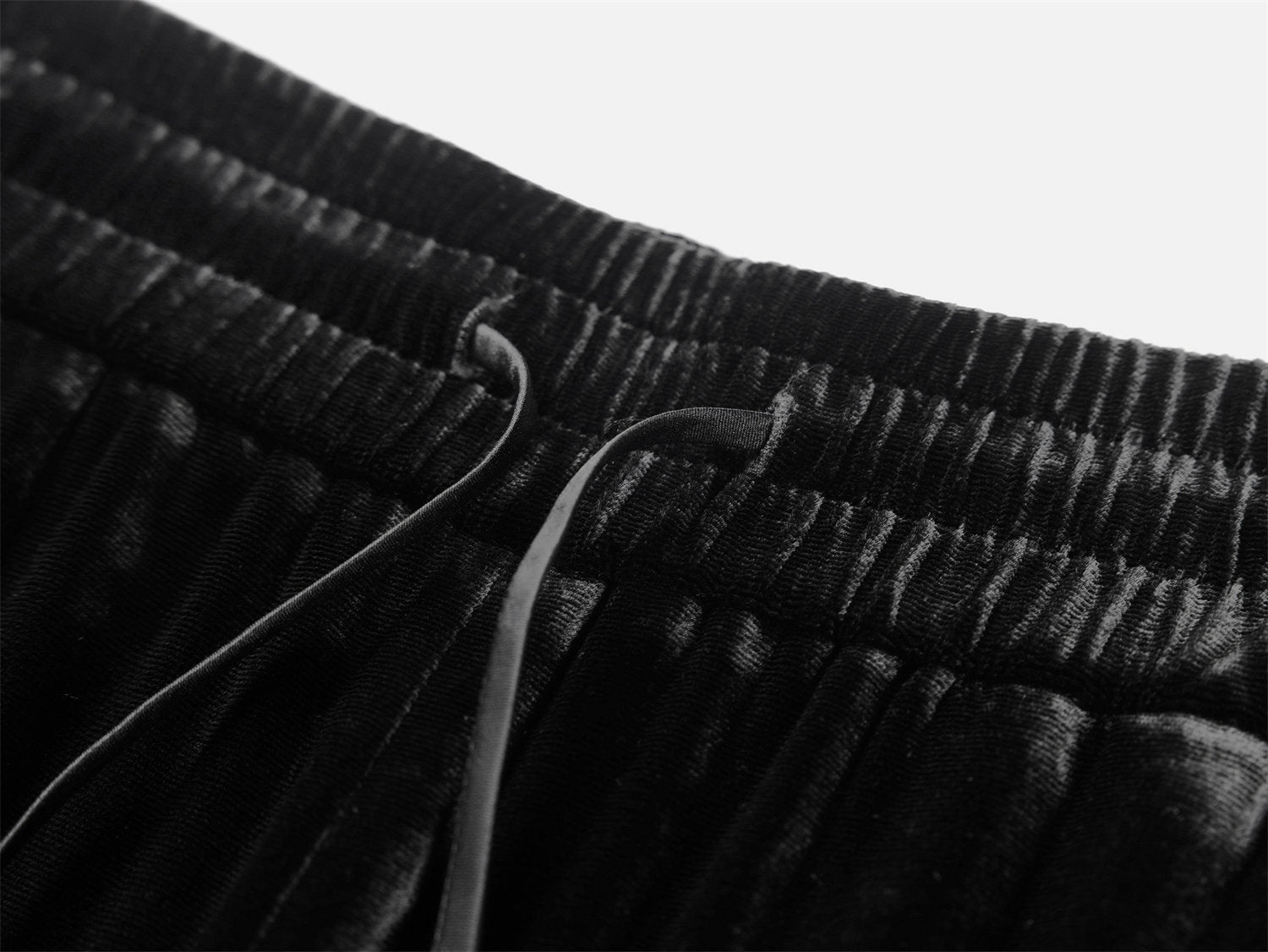 Velvet Wide-Leg Pants | Black