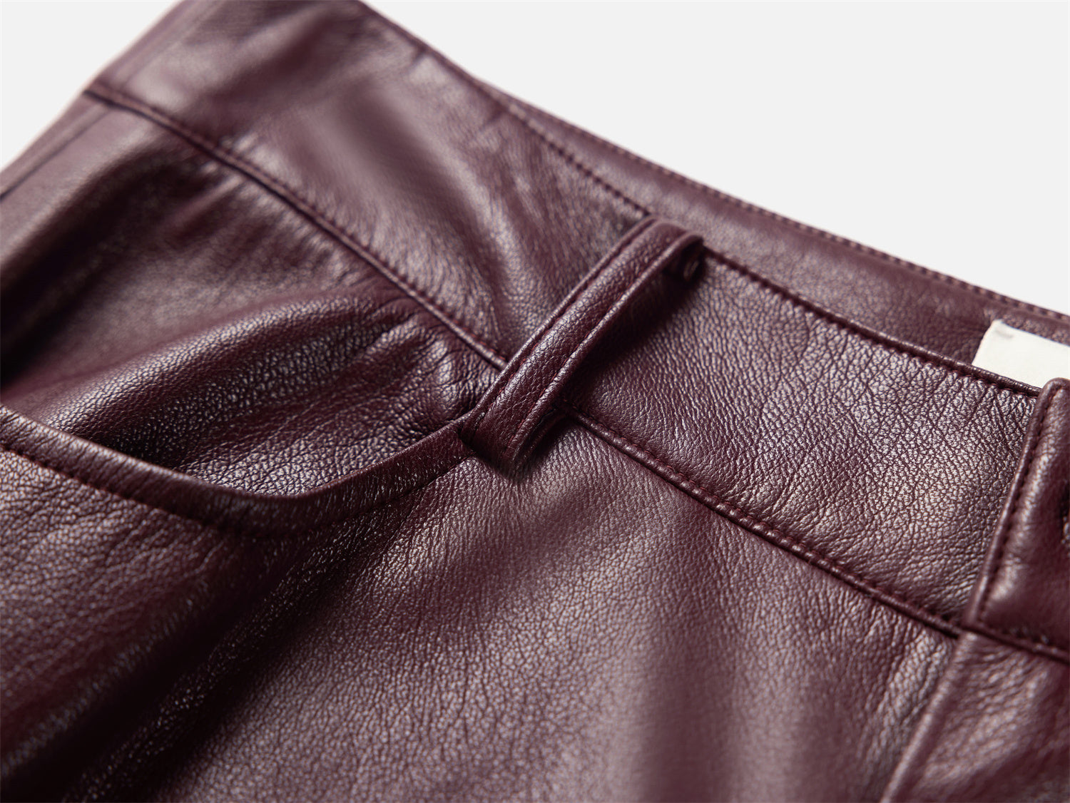 Faux Leather Pant | Wine Red