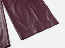 Faux Leather Pant | Wine Red