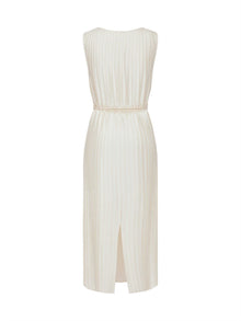 Pleated Dress | Beige