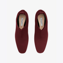 Top packshot image of the Zelda Boot—3D Knit in Burgundy