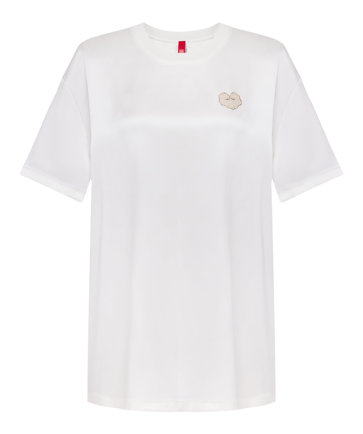 Acetic Acid Square Shoulder T-shirt | White