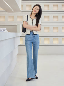 trendy flared pant | Blue