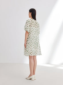 Silk Chiffon Dress | Green