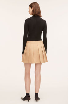 Military Cotton Mini Skirt | Khaki