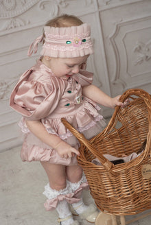 Baby Girls | Satin Ballerina Romper | Pink