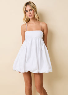 Charlotte Dress Optic White - Solid & Striped