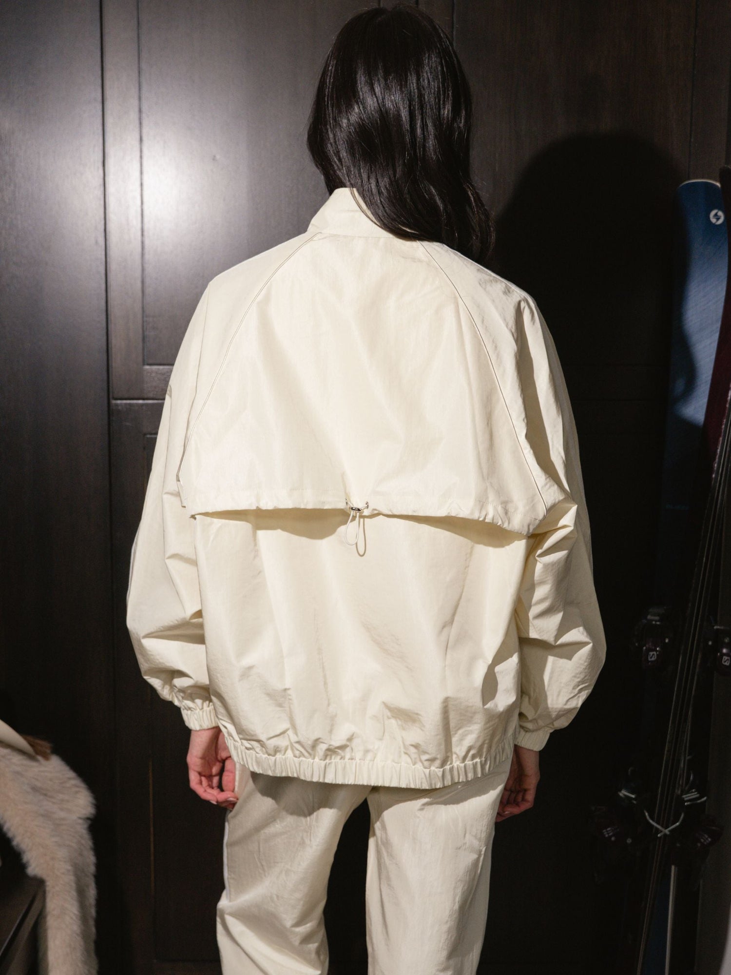 Varsity Nylon Jacket | Buttercream