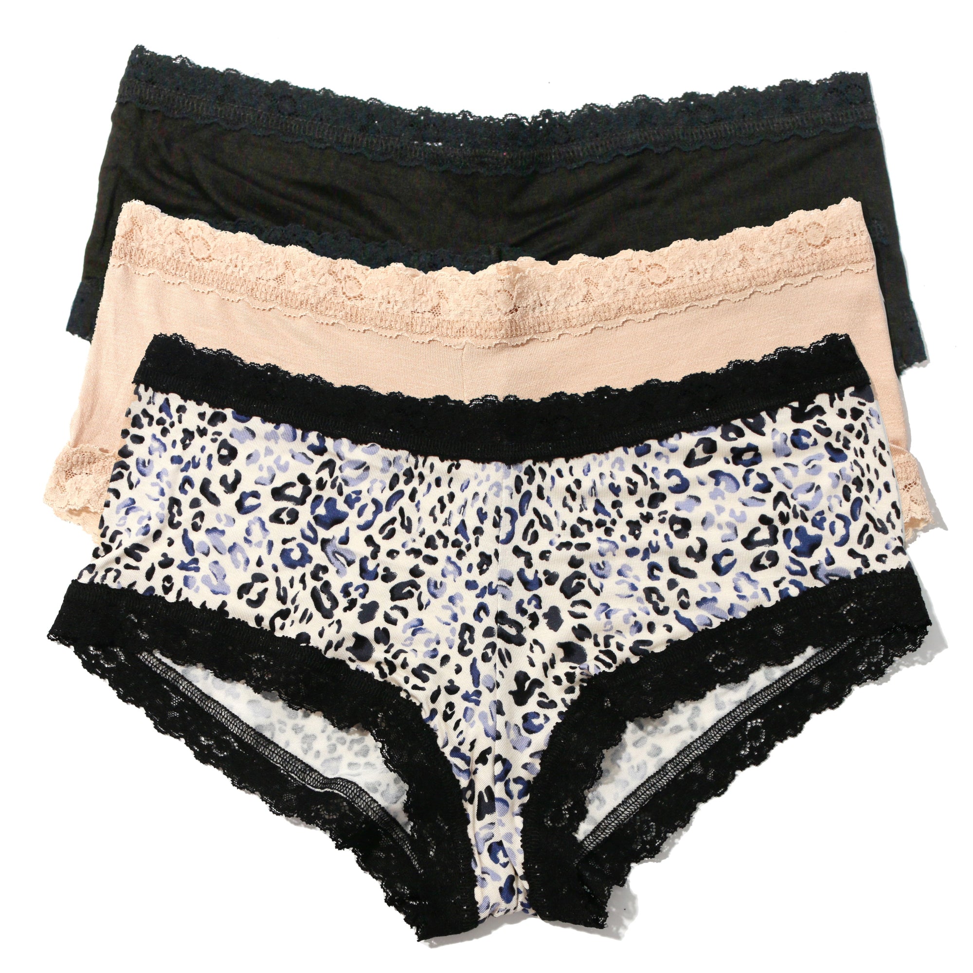 3-Pack DreamEase Modal Boyshort | Black, Chai, Spotted