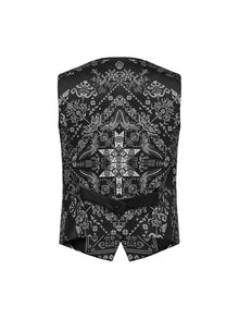 Chinese-style Embroidered Vest | Black