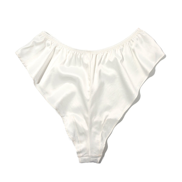 Satin Sleep Flutter Tanga | Light Ivory